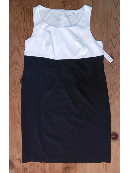 Studio One New York Dresses & Skirts - Studio One Womens Plus 14W Sheath Dress Colorblock White Black Office Career NWT